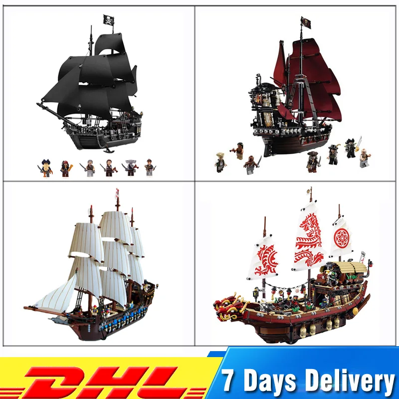 

IN Stock Movies Ship Series The Black Pearl Model Compatible LegoINGlys 4184 4195 10210 70618 71042 Building Blocks Bricks Toys