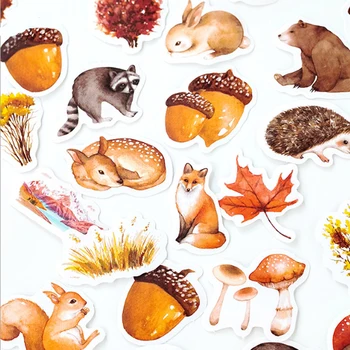 

45 Pcs/box Autumn forest mini paper stickers DIY decoration diary photo album scrapbooking planner label sticker