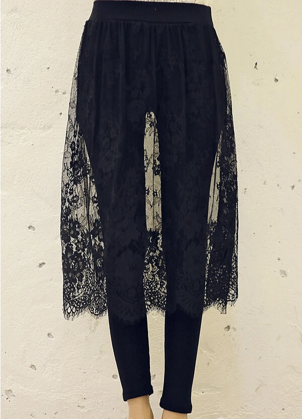 New Arrival damskie Spodnie Spódnica Legging z Koronki Spódnica Kobiety Mini Spódnica Legginsy Fashion Legginsy dla Kobiet 2 kolorach