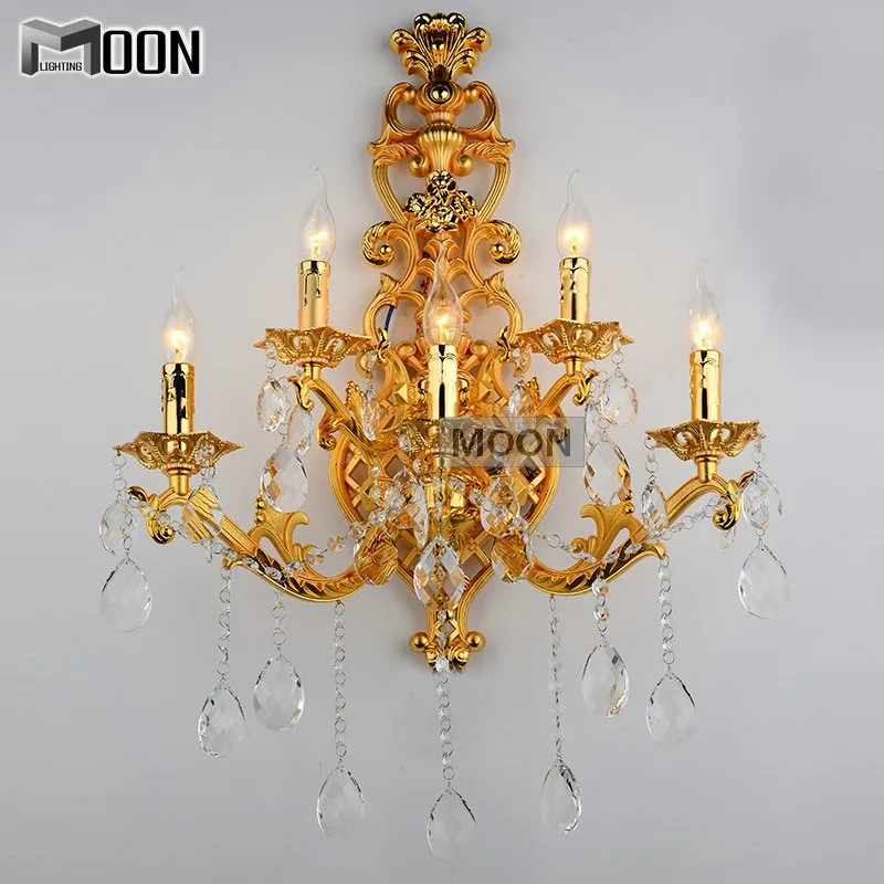 

Luxury crystal wall sconce light crystal lighting MD8841 gold color