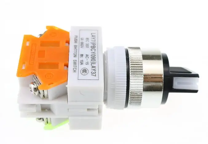 2 Position 1NO 1NC Maintained Select Selector Switch LAY37-11X2 22mm Mount 