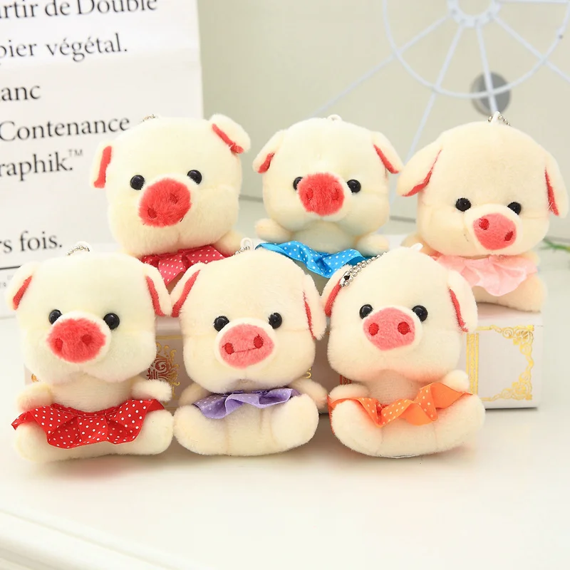 

Small Pendant Pig Plush Toy 10 Cm Piggy Plush Dolls For Children Soft Cotton Baby Brinquedos Animals For Gift