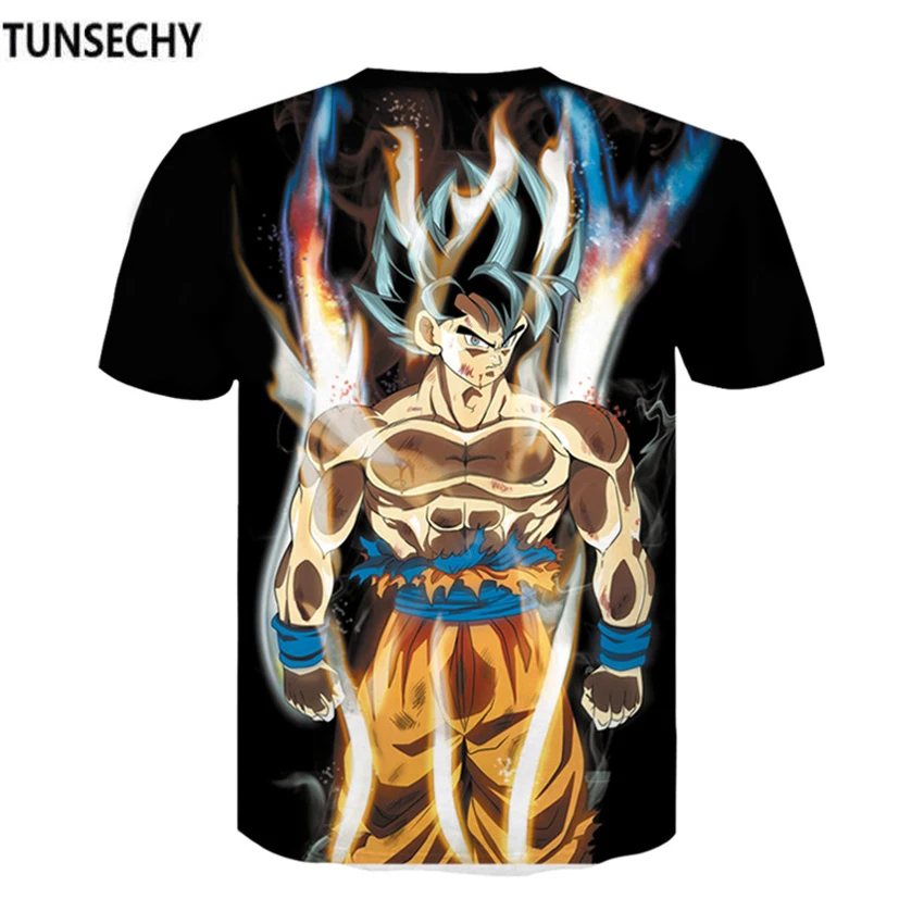 TUNSECHY Dragon Ball Z футболки мужские летние модные 3D принт супер Сон Гоку Вегета