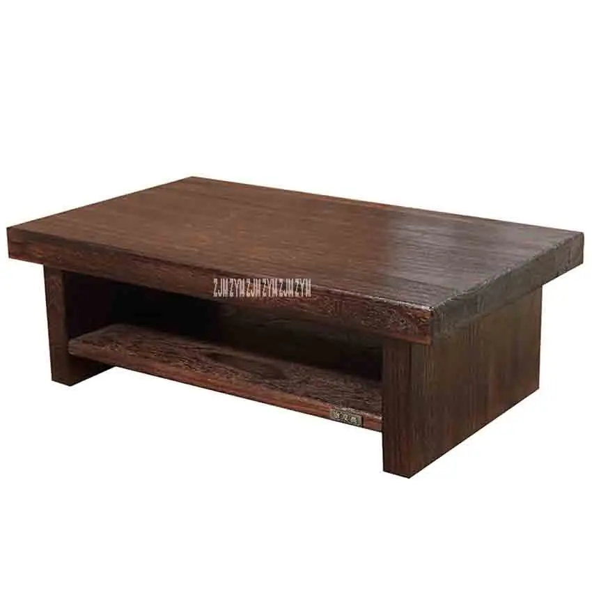 Татами Маленький журнальный столик в японском стиле, твердый деревянный чайный столик под старину, прямоугольный компьютерный стол, гостиная, деревянный чайный столик