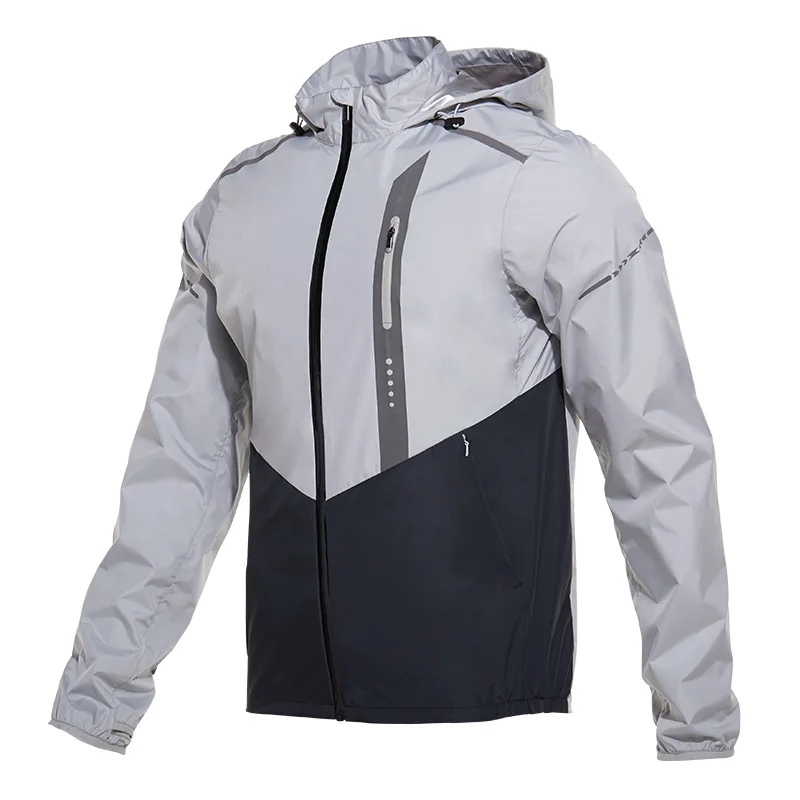 

2018 Autumn Winter Sport Hoodies Men Zipper Solid Windproof Jacket Male Gym Fitness Running Hooded Hot Sweat Jacket Sportwear