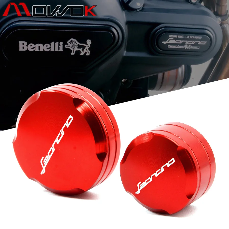 

New Motorcycle Front & Rear Cylinder Brake Fuel Fluid Reservoir Cover Tank Cap For Benelli Leoncino 500 BJ500