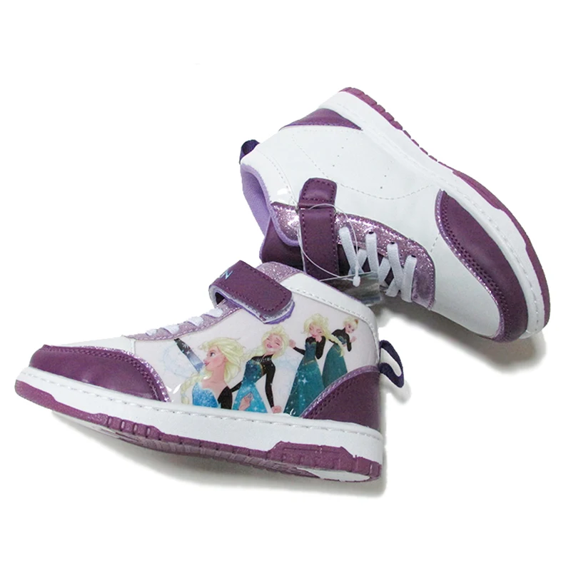 Girls Shoes Elsa Queen Anna Princess Cartoon Sneakers High Quality Sequins Glowing Comfortable High Top Sports Sneaker For Girl Girls Shoes Elsa Queen Anna Princess Cartoon Sneakers High Quality Sequins Glowing Comfortable High Top Sports Sneaker For Girl