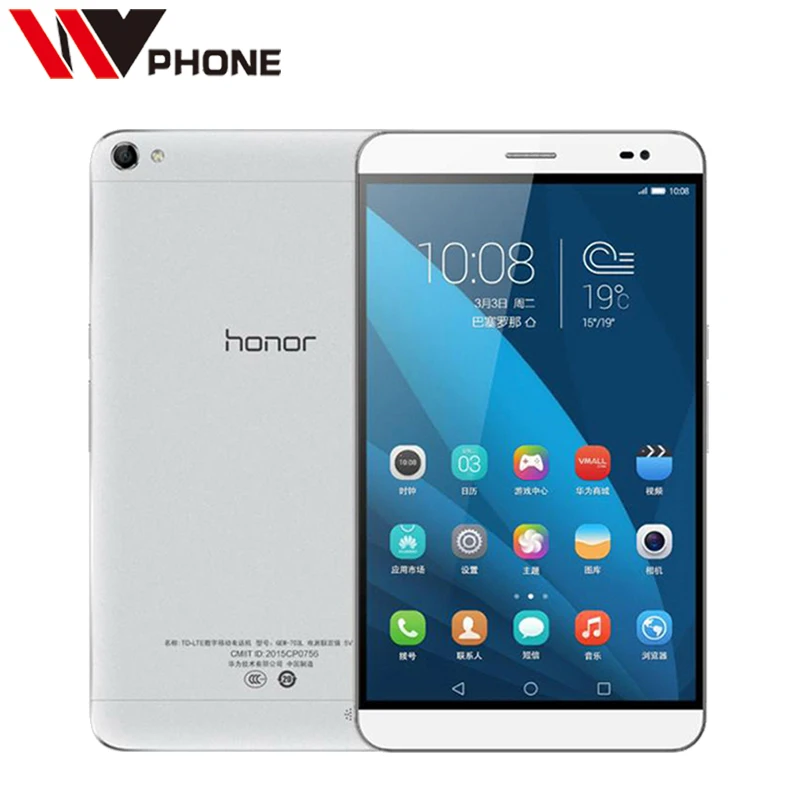 WV Original Huawei Honor X2 4G FDD LTE Mobile Phone Mediapad X2 Kirin 930 7 Inch IPS 1920X1200 2GB RAM 16GB ROM 13.0MP