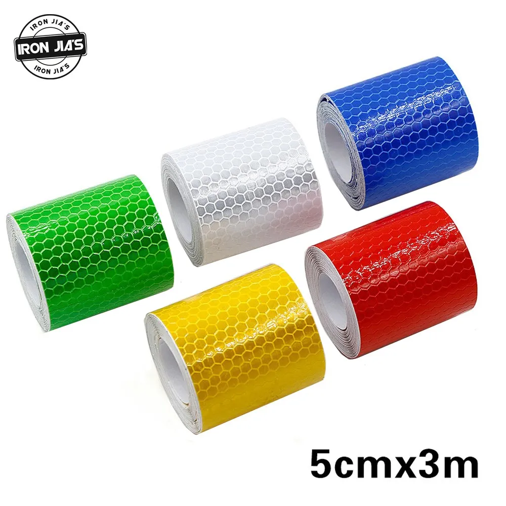 

New Motorcycle Reflective Stickers 3mx5cm Universal Car Safety Warning Reflective Tape Wheel Rim Decoration Decal Sticker Strips