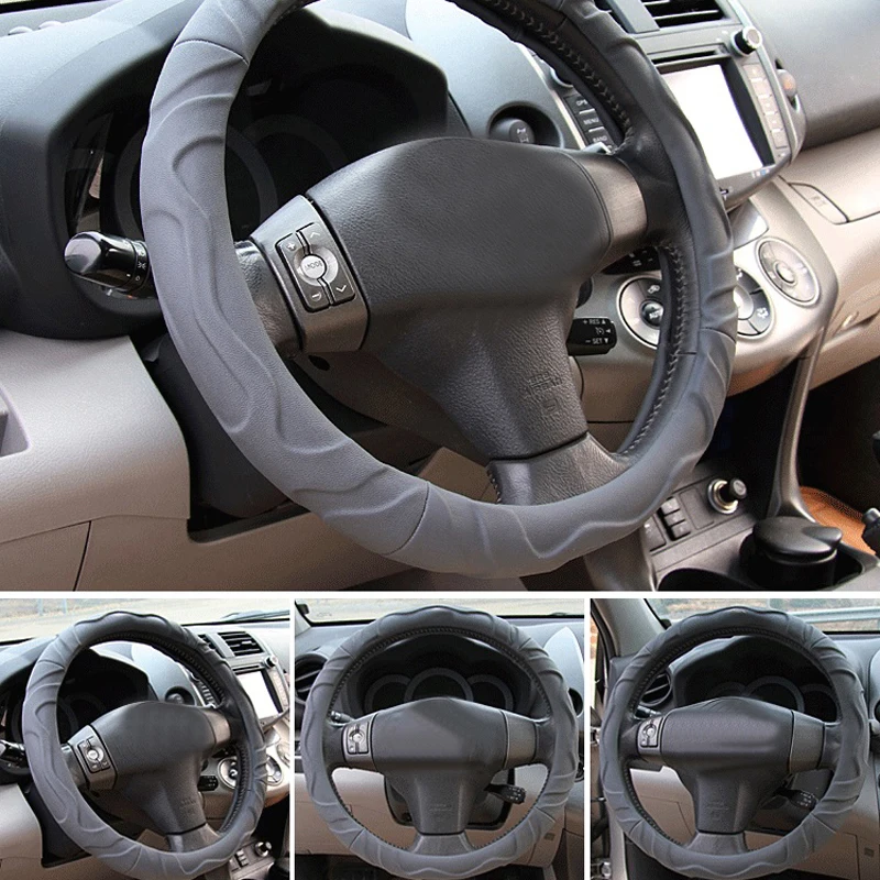 AutoDecorun искусственной овчины рулевое чехлы для Ford Focus побег Mondeo Explorer S-MAX Mustang край кожа автомобили колесо крышка