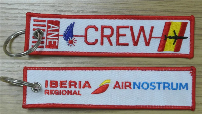 Логотип Iberia Air Nostrum, логотип Iberia Regional Air Nostrum, вышитый брелок пилота