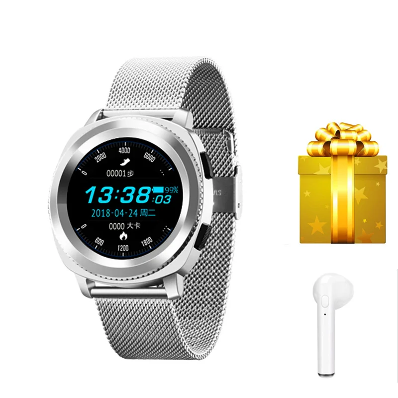 

Smart watch men+earphone gift fittnes band Anti-lost smartwatch women with sleep monitor waterproof activity tracker for ios