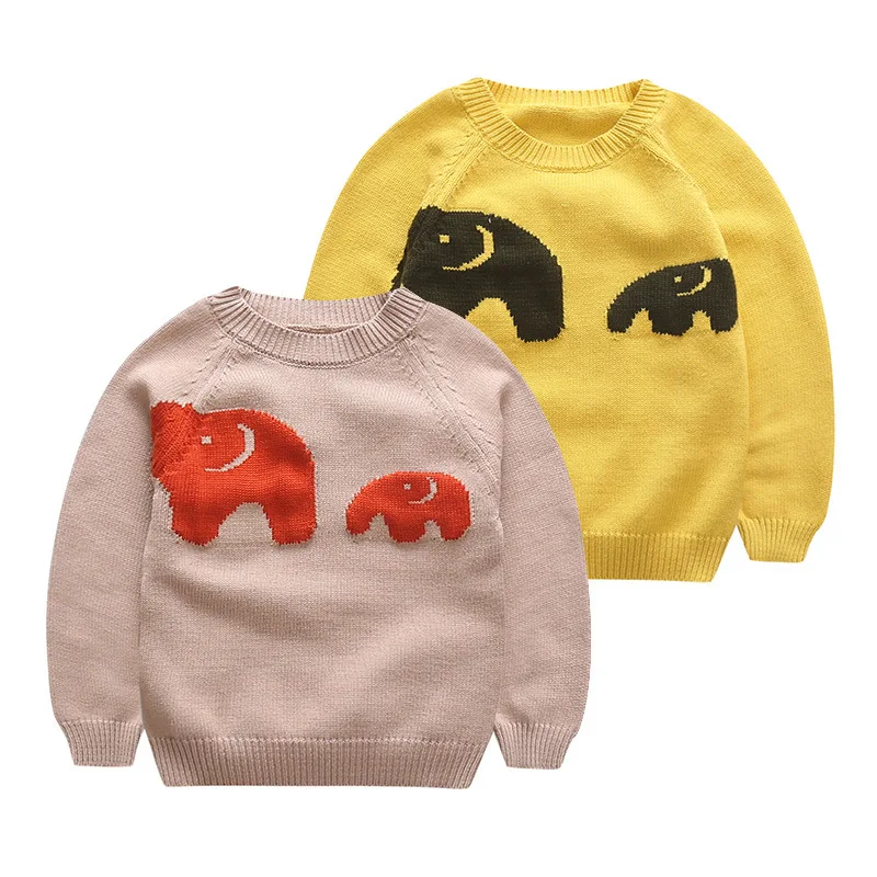 Happy childhood Baby Boys Girls 1-5 Years Sweater Cardigans Cotton Knit Sweater Red//Black//Grey//Yellow