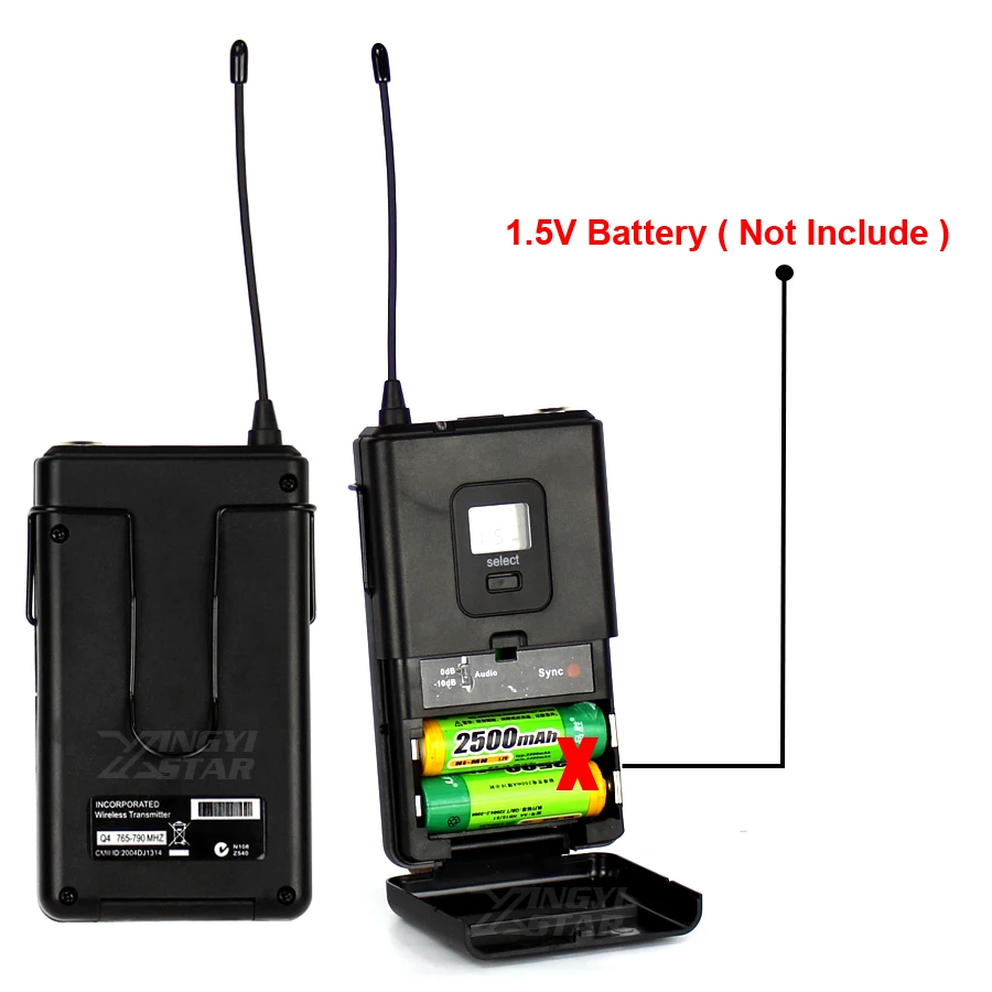 المهنية uhf اللاسلكي سماعة ميكروفون مزدوج مشبك اللاسلكي استقبال mic ل SLX4 SLX24 التدريس كاريوكي خلاط الصوت الكمبيوتر