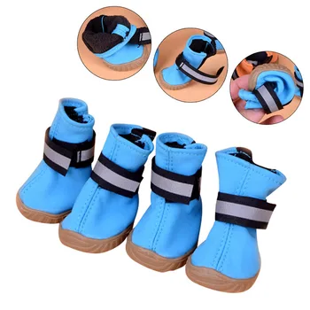 

4Pcs/Set WaterproofWinter Pet Dog Shoes Small Dog's Boots Cotton Non Slip XS XL For ChiHuaHua Pet Product