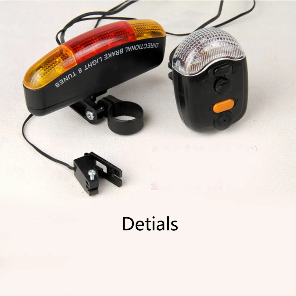 Multi-function Bicycle Turn Signal Directional Brake Light Lamp LED Bicycle Light Bike Accessories with 8 Sound Horn