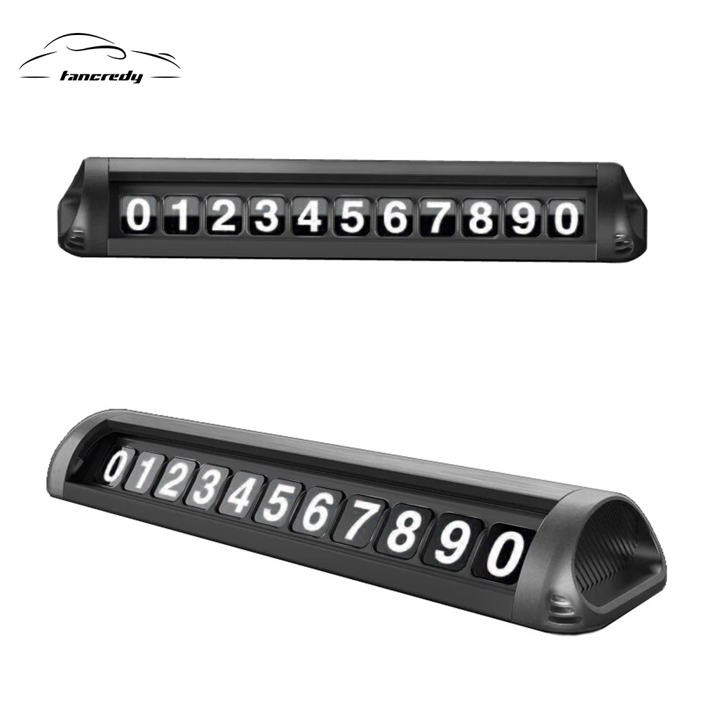

Car Styling Temporary Parking Card Phone Number Card Plate Hidden Switch Telephone Number Car Parking Card Stop Auto Accessories