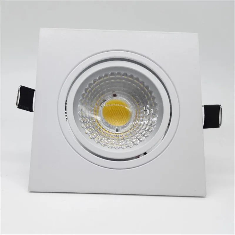 

Free shipping 12W/15W Square model Dimmable COB LED down light,spot light,led Bulbs 90-100lm/w High brightness