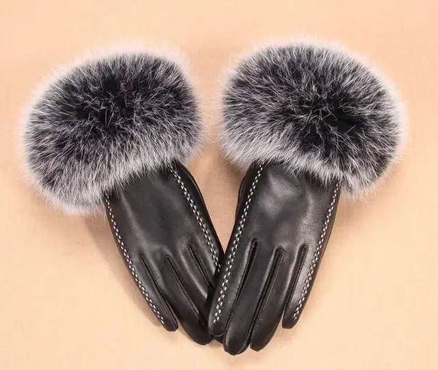 Women #8217 s autumn and winter thicken fleece lining glove lady #8217 s natural sheepskin leather glove genuine fox fur driving glove R293 cheap Gloves Mittens Adult Fashion Solid Oytall Genuine Leather Wrist Women #8217 s autumn and winter thicken fleece lining glove lady #8217 s natural sheepskin leather glove genuine fox fur driving glove R293 cheap Gloves Mittens Adult Fashion Solid Oytall Genuine Leather Wrist