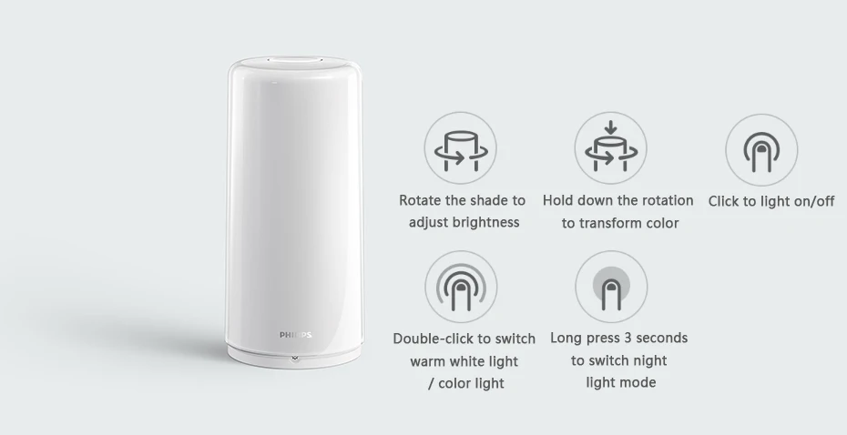 Крепление для спортивной камеры Xiao mi Цзя смарт-ночники, Wi-Fi, светодиодный затемнения RGBW Цвет умный светильник 1700 K-6500 K 100-240V 50/60Hz приложение mi дома Philips Zhirui