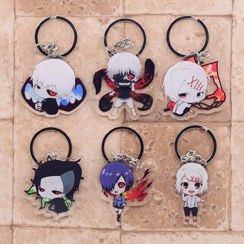 Брелок Tokyo Ghoul двухсторонняя акриловая подвеска аксессуары для аниме брелок с
