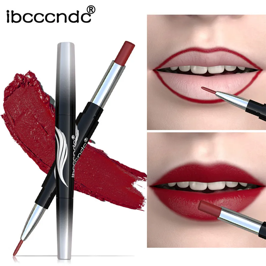 

New 10Colors Lip Liner IBCCCNDC 1PC Double-end Lasting Long Lipliner Waterproof Lip Liner Stick Pencil Dec07#30