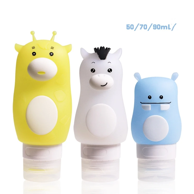 

Travel bottles Set Portable Soft Leakproof Squeezable Refillable Silicone Cosmetic Toiletry Travel Bottles TSA for Shampoo