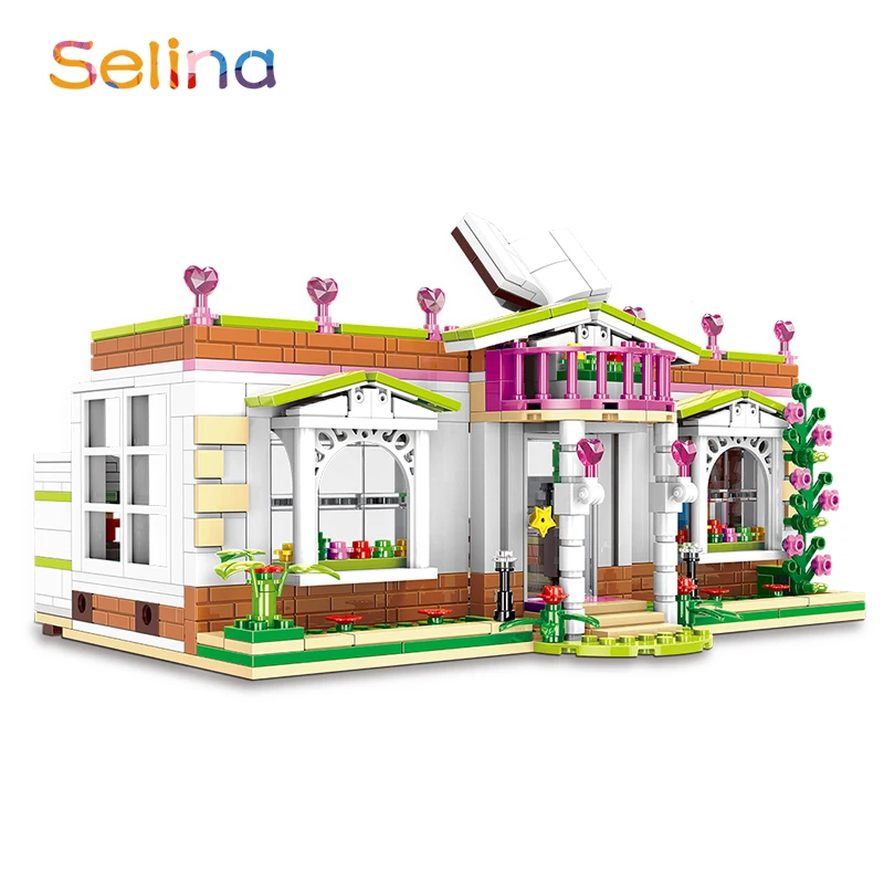 

School University Library Model Building Blocks LegoINGlys City Girl Friends Kits Bricks Toys for Children Educational Toys DIY