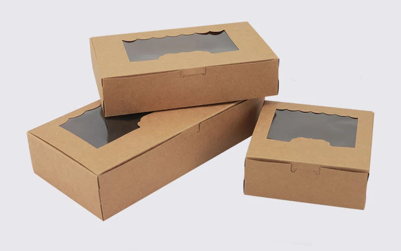 Коробка из крафт-картона, бумажная коробка для ящиков, свадебная белая подарочная упаковочная бумажная коробка для рождественского подарка/лунного торта/конфет - Цвет: A
