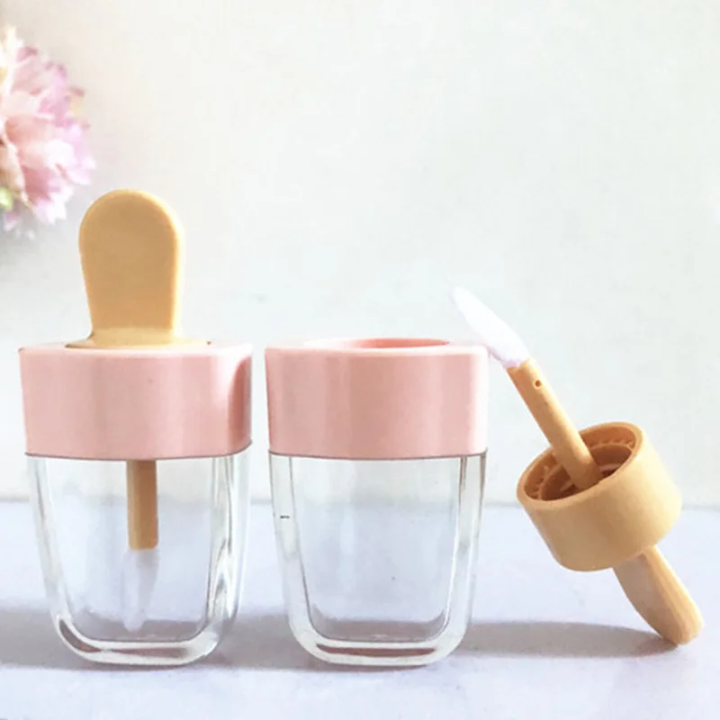 30/50/80 шт 7 мл сладкое мороженое Форма розовый трубки для блеска для губ путешествия мини-бальзам для губ бутылки для многоразового использования губной тюбик блеска