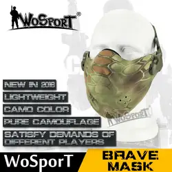 WoSporT SHARPTECK Нижняя защита половины лица Маска Защита тактическое снаряжение для airsoft bb пистолет CS военная игра Пейнтбол цикл череп маска