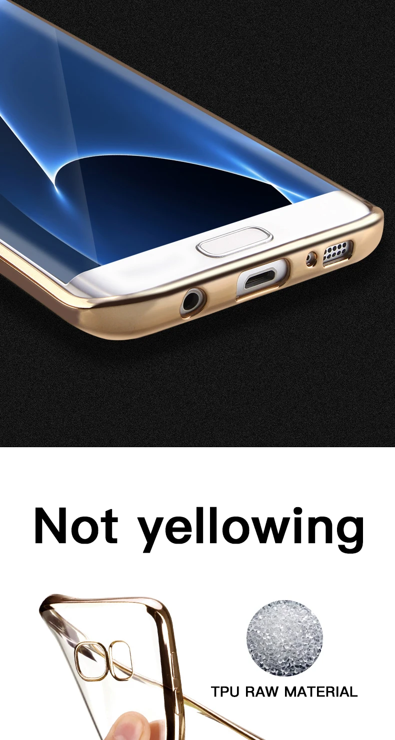 Роскошный прозрачный мягкий чехол для телефона samsung Galaxy S8 S7 S6 Edge Plus задняя крышка для samsung A3 A5 A7 J3 J5