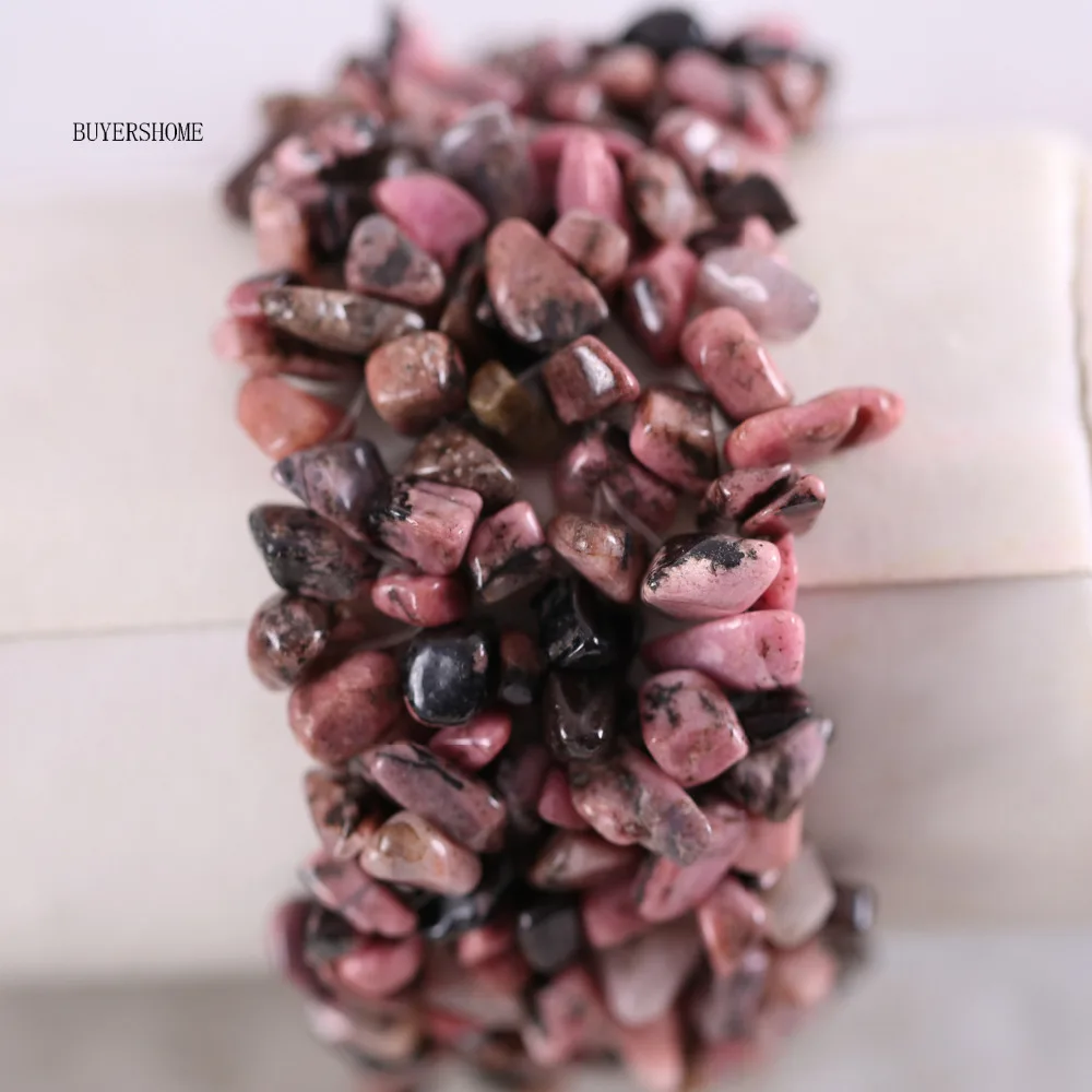 

Fashion Jewelry Stretch Weave Pink Rhodonite Bracelet 7" 1Pcs H133