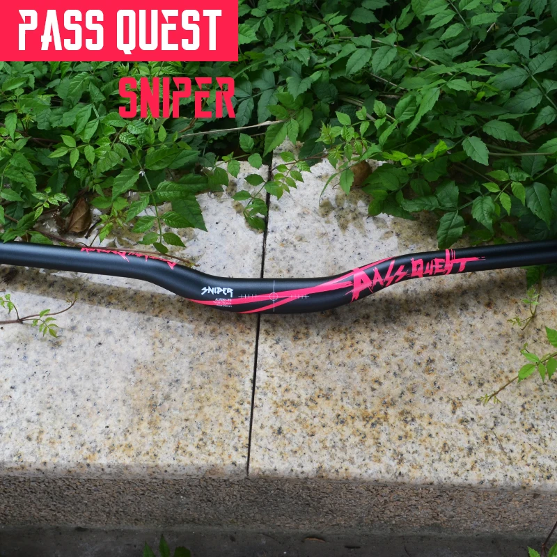 Pass Quest руль для велосипеда 720/780 мм MTB горный велосипед Алюминиевый сплав гоночный Ласточка-образный руль для MTB AM DH FR ENDURO - Цвет: 780mm Black powder