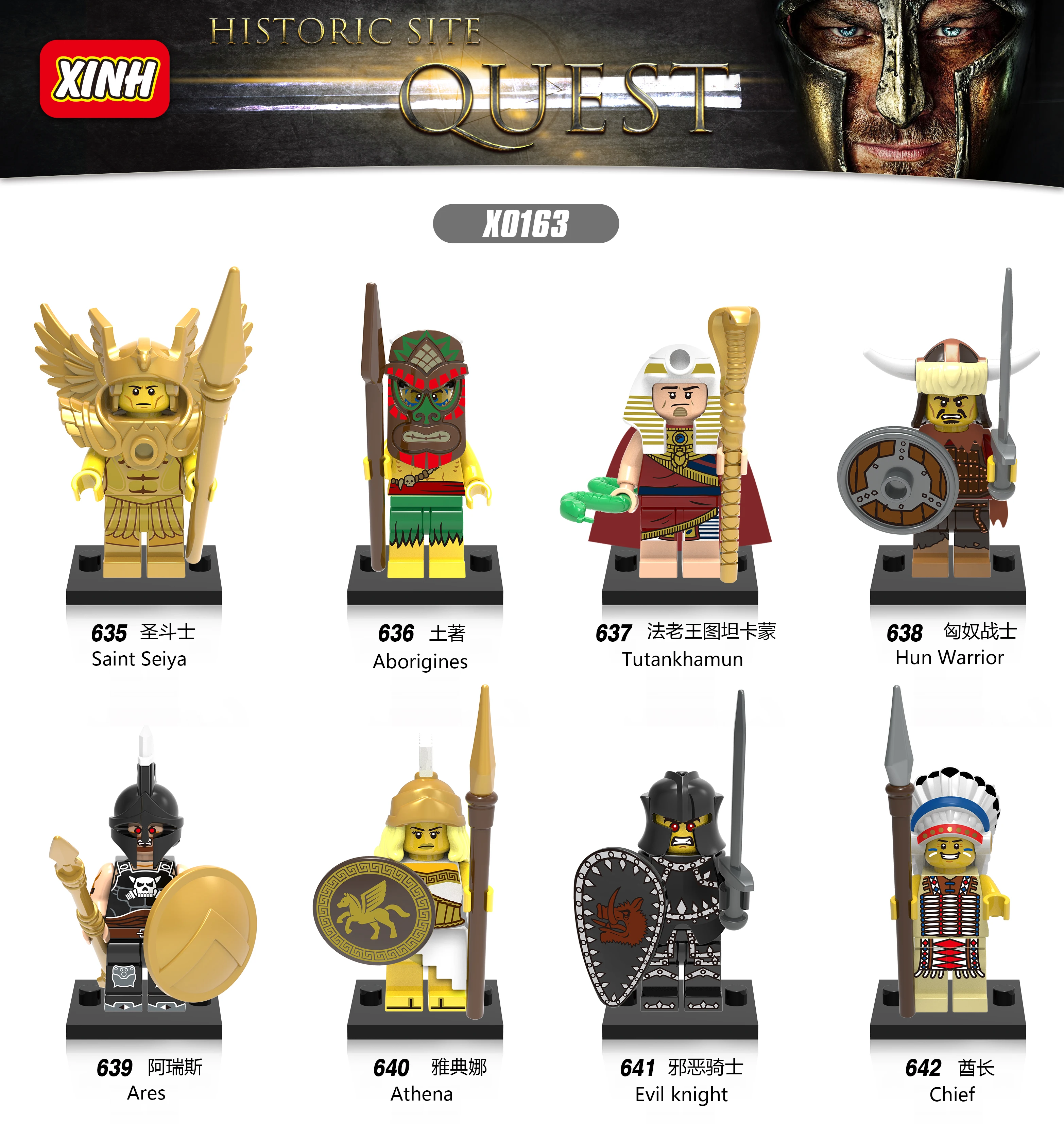 

DR.TONG X0163 Super Heroes Pharaoh Atlantis Mummy Viking Egyptian Aztec Warrior Barbarian Building Blocks Children Toys Gifts