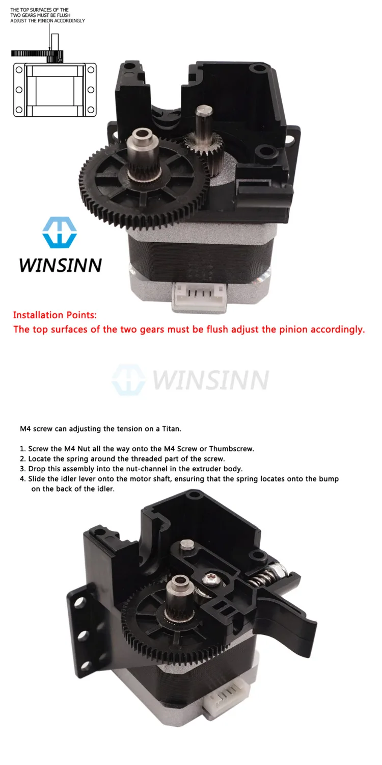 3D طابعة تيتان الطارد Hotend سائق المغذية ل 1.75 3mm فوهة خيوط RepRap i3 E3D J-رئيس V6 makerbot العالمي ترقية