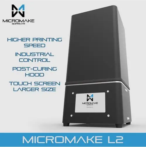 Micromake 2017 L2 UV Resin 3d printer SLA DLP 3D Printer with touch screen LCD light