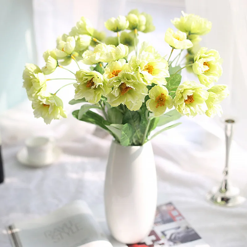 

2pcs flower head simulation rosemary poppy Artificial flower Wedding Party Bridal Bouquet Home Decor