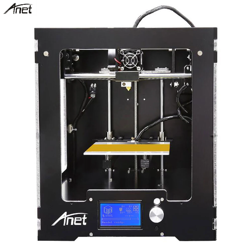 

Original Anet A3 Assembled 3D Printer Full Aluminum Plastic Frame 3d Printer Support Off-line Printing With Big LCD Screen