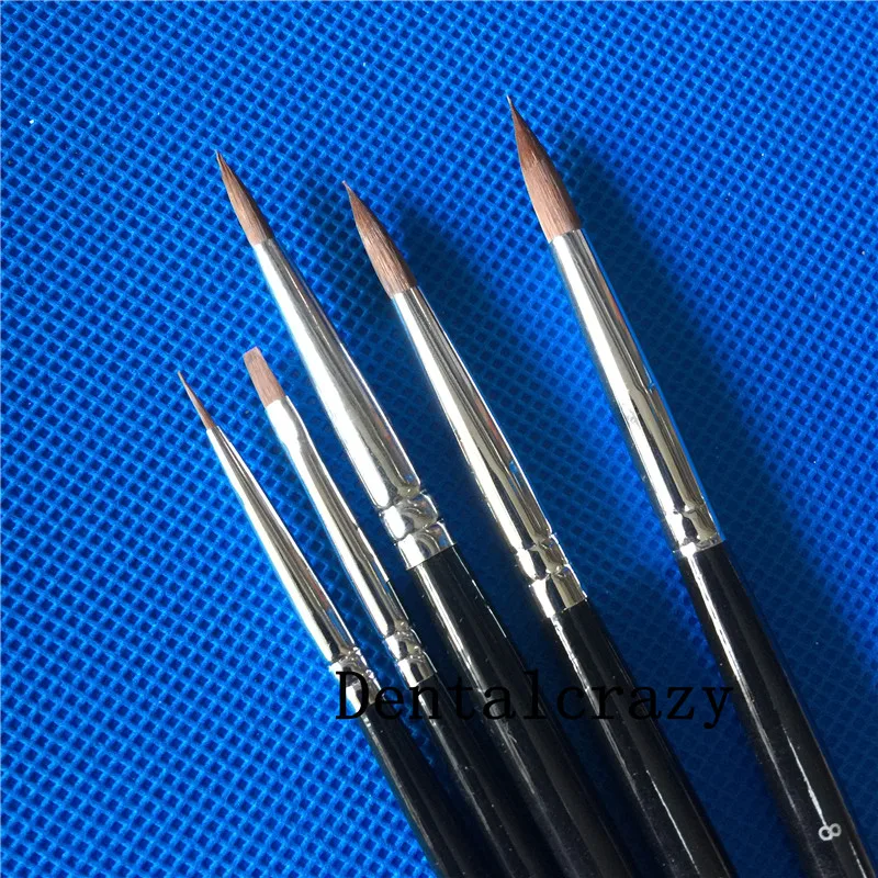 5 шт. Стоматологическая фарфоровая Кисть ручка F0#, 6#, 0#, стоматологическое лабораторное оборудование для продажи