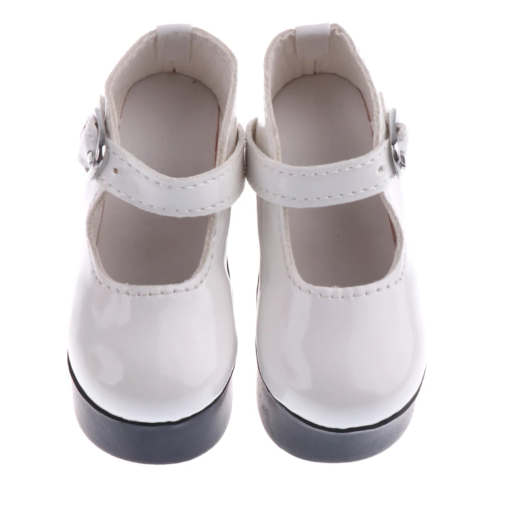 Fashion 1/3 BJD Dolls Leather Shoes Ankle Belt High Heel Outfit for Dollfie MSD DZ Dolls White