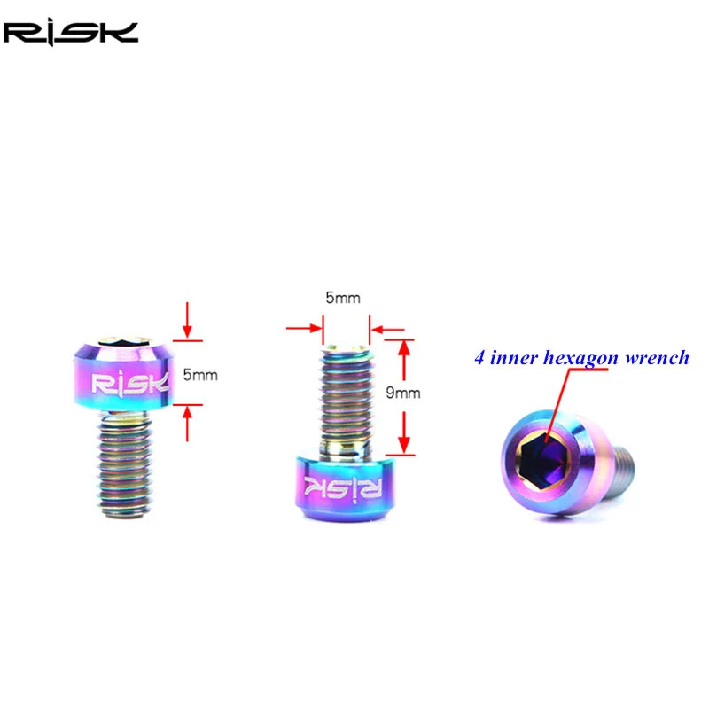 2 шт M5x9MM винт из титанового сплава механизм переключения передач для горного велосипеда болты велосипедные переключатели спереди/сзади