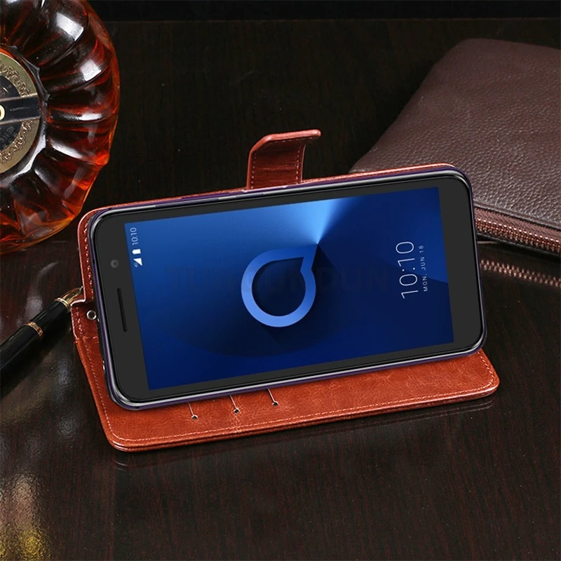 Alcatel 1S 5024D чехол Защитная подставка стиль PU кожаный флип силиконовый чехол для Alcatel 1S телефон кошелек Капа 5,5 дюйма