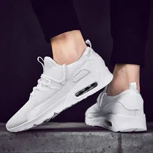 Пара сетки Повседневное Белая обувь дышащая мужская обувь из сетчатого материала; классическая; Tenis Masculino; большие размеры; мужская обувь на высоких каблуках; Sapatos кроссовки Z30719