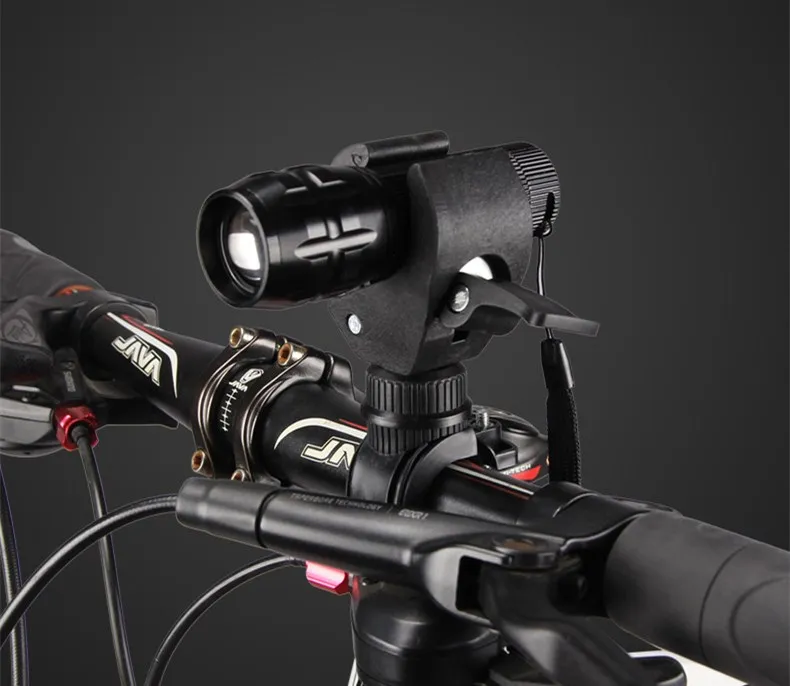Excellent Bicycle handlebar lamp holder 360 degree rotating flashlight bracket plastic clip mountain bike front bracket 3 Excellent Bicycle handlebar lamp holder 360 degree rotating flashlight bracket plastic clip mountain bike front bracket 3