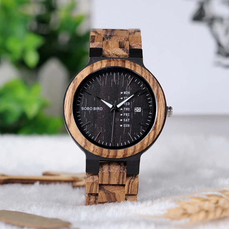 Zegarek drewniany Bobo Bird Data Dark O26-2 6