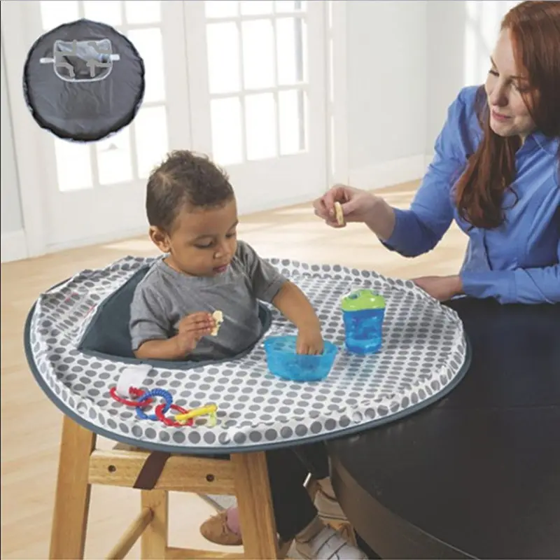 

Baby Eating Table Mat Baby Feeding Saucer High Chair Cover For kids High Chair Cover Germ Prevents Food Toys Falling to Floor