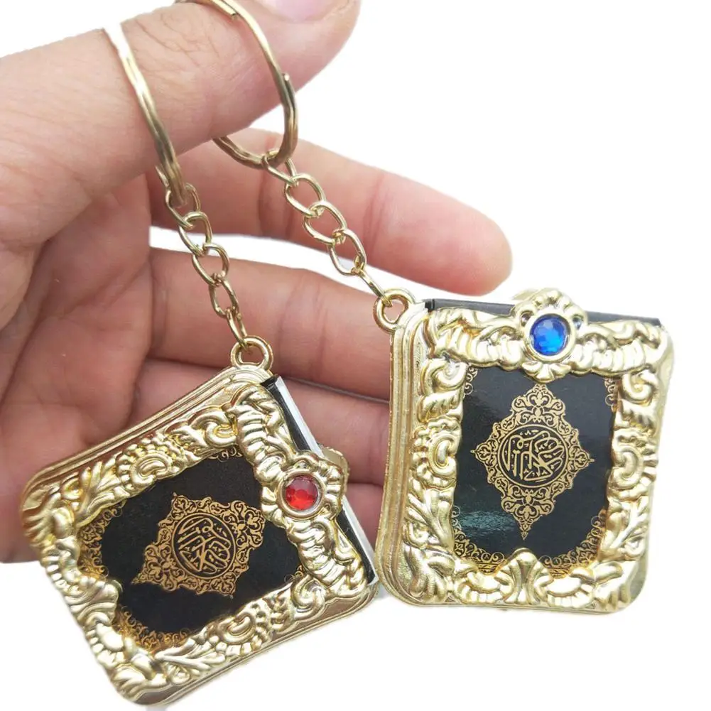 

1Pcs New Muslim Keychain Resin Islamic Mini Ark Quran Book Koran Pendant Muslim Keychain Bag Purse Car Decor Newly