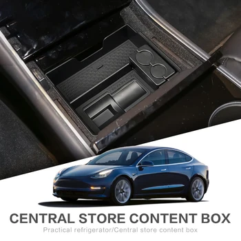 

for Tesla Model 3 Car Central Armrest Box Stowing Tidying Glove Storey Non-Slip Center Console Organizer Container Holder Box