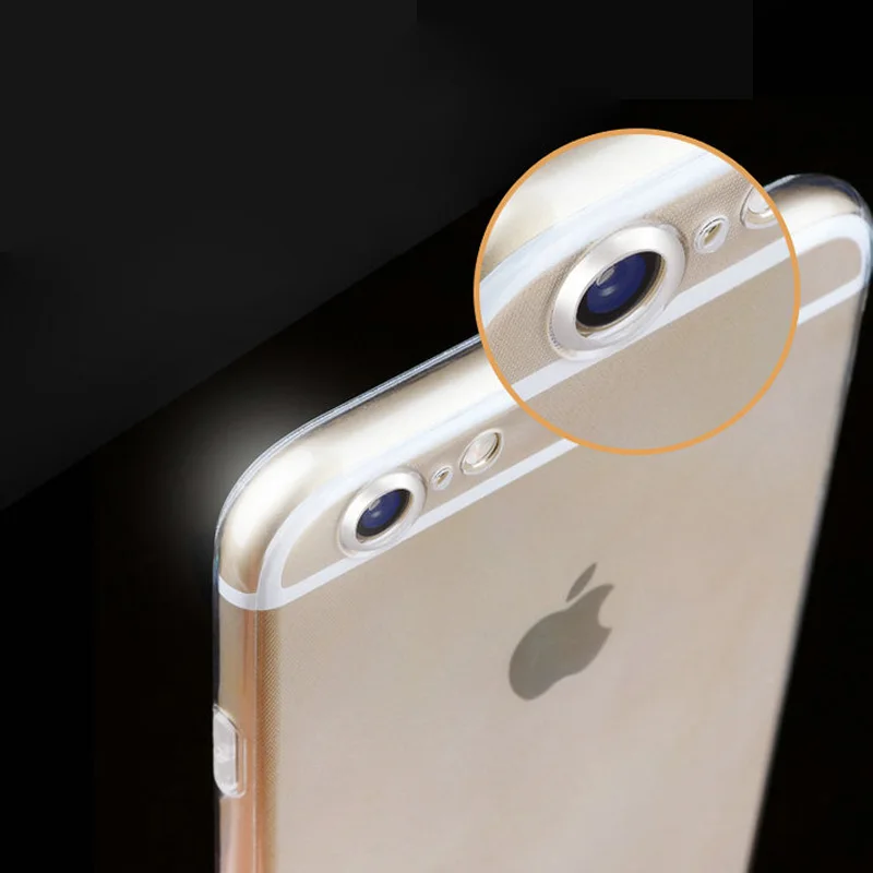 For iPhone 7 Case Protect Camera Phone Cases For iPhone 6 8 5 5s X XS XR TPU Case Transparent Back Cover For iPhone 8 6s 7 Plus